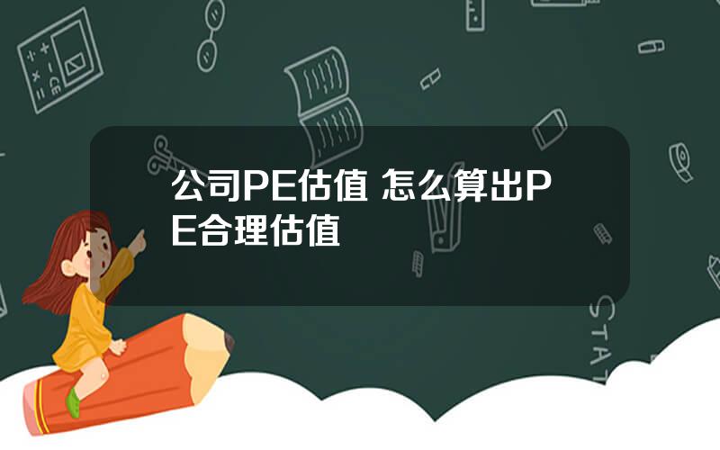 公司PE估值 怎么算出PE合理估值